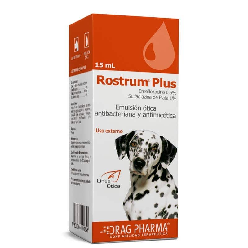 Rostrum Plus emulsión ótica antibacteriana y antimicótica 15 ml