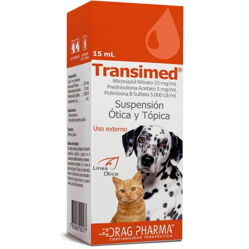 Transimed suspensión ótica y tópica 15 ml